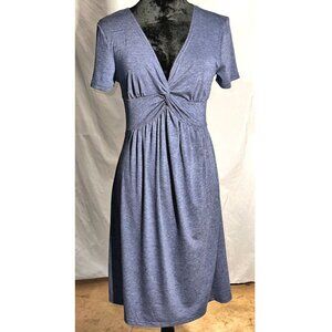 SHEIN Blue Wrap-Front Knit Dress, Medium